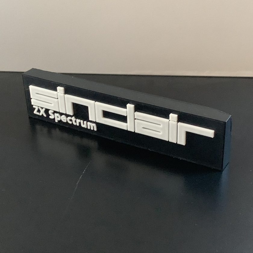 3D ZX Spectrum Vintage Computer Logo Wall Shelf Desk Standing