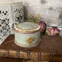 Decorative Vintage Style Trinket Pot, Decoupaged