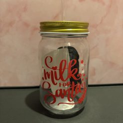 Christmas glass drinking jar 1 Christmas glass drinking jar 1