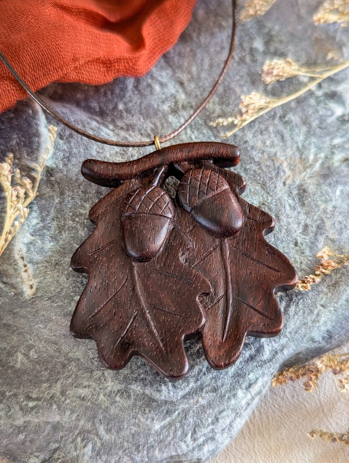 Oak leaves with two acorns Oak leaves with two acorns