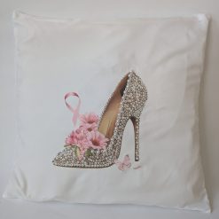 Green Fairy Cushion Cover  | Cotton Throw Pillow Cover | Glam Decorative Pillow for Couch | 40x40 cm | Zipper Closure