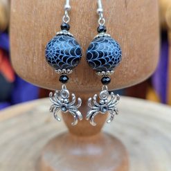 Halloween earrings - black spiderweb