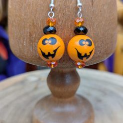 Halloween earrings - light orange pumpkin