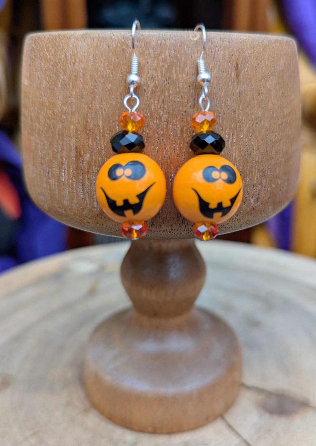 Halloween earrings - light orange pumpkin Halloween earrings - light orange pumpkin
