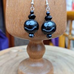 Halloween earrings - black pumpkin
