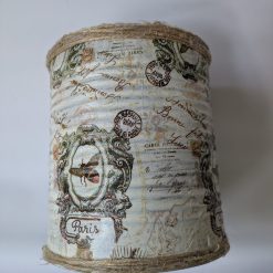 Large Upcycled Metal Tin Can Planter French Vintage Design | Rustic Home Décor | Eco-Friendly Wedding Centerpiece | Garden Party Planter Pot