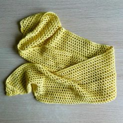 Scarf - Triangular Crochet Lemon Cotton 3 Scarf - Triangular Crochet Lemon Cotton 3