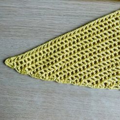 Scarf - Triangular Crochet Lemon Cotton 1 Scarf - Triangular Crochet Lemon Cotton 1