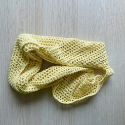 Scarf - Triangular Crochet Lemon Cotton 2 Scarf - Triangular Crochet Lemon Cotton 2
