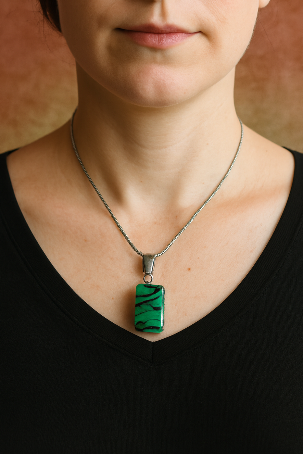 Pendant - Malachite Polished Pendant - Malachite Polished