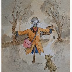 Postie scarecrow A4 print