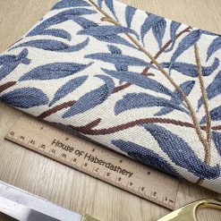Fabric Remnant - William Morris Willow Bough Azure - Tapestry Upholstery Fabric - 1 Metre Length