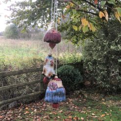 Bell Hanger, Clay Boho Bell Mobile, Set of 3