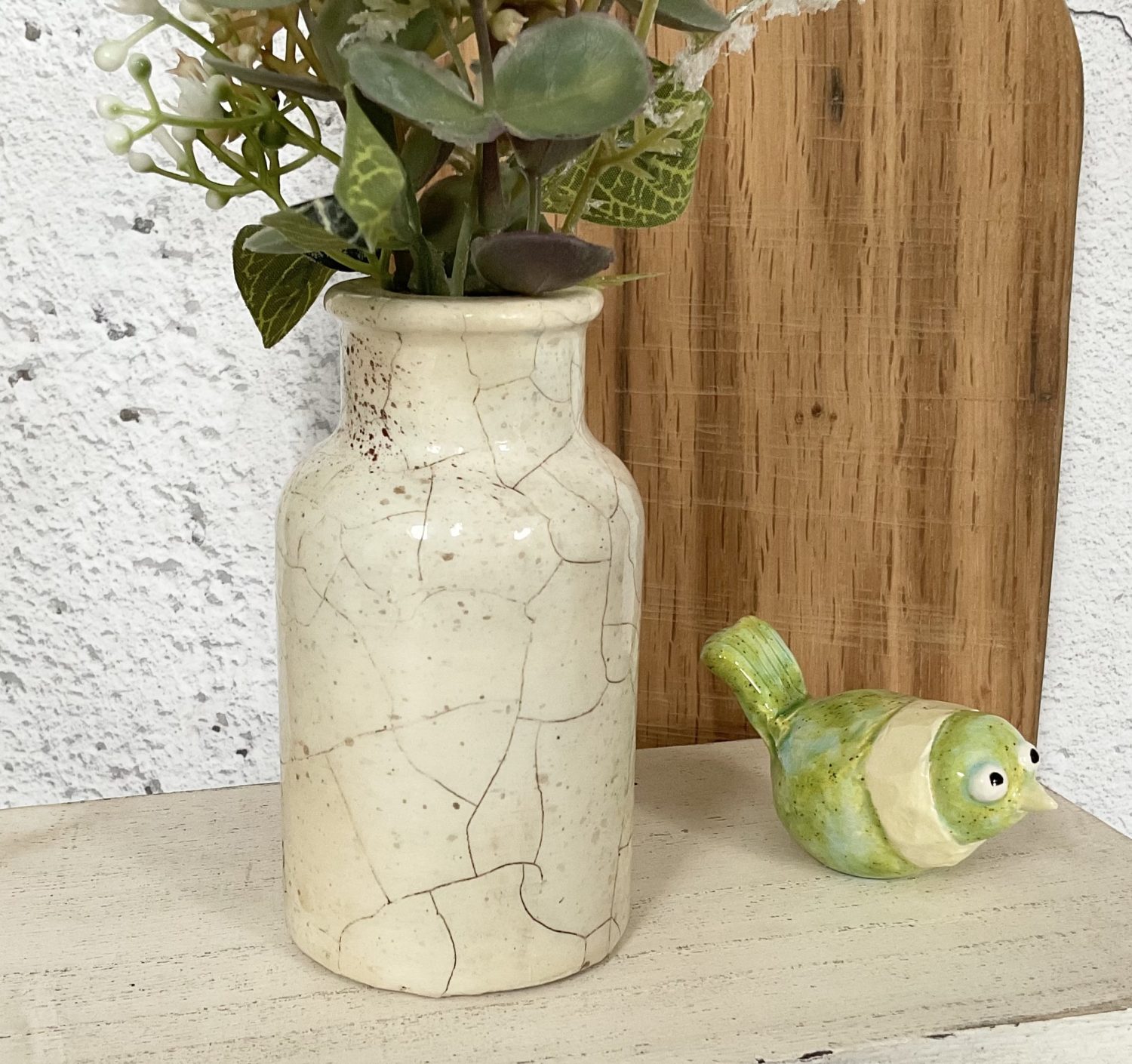 Small Floral Vase, Ceramic Bird CHOICES Small Floral Vase, Ceramic Bird CHOICES