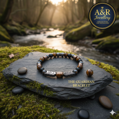 Hematite Tiger Eye Black Obsidian Men's Bracelet Protection Power Energy 1 Hematite Tiger Eye Black Obsidian Men's Bracelet Protection Power Energy 1