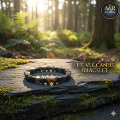 Mens Lava Rock Hematite Tiger Eye Bracelet | Vulcanus | 10mm Beads | 14-20cm 1 Mens Lava Rock Hematite Tiger Eye Bracelet | Vulcanus | 10mm Beads | 14-20cm 1
