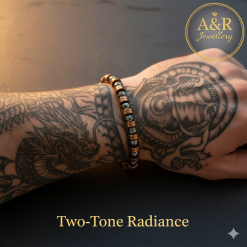 Two-Tone Radiance Hematite Bracelet Mens Women's (14-20cm)
