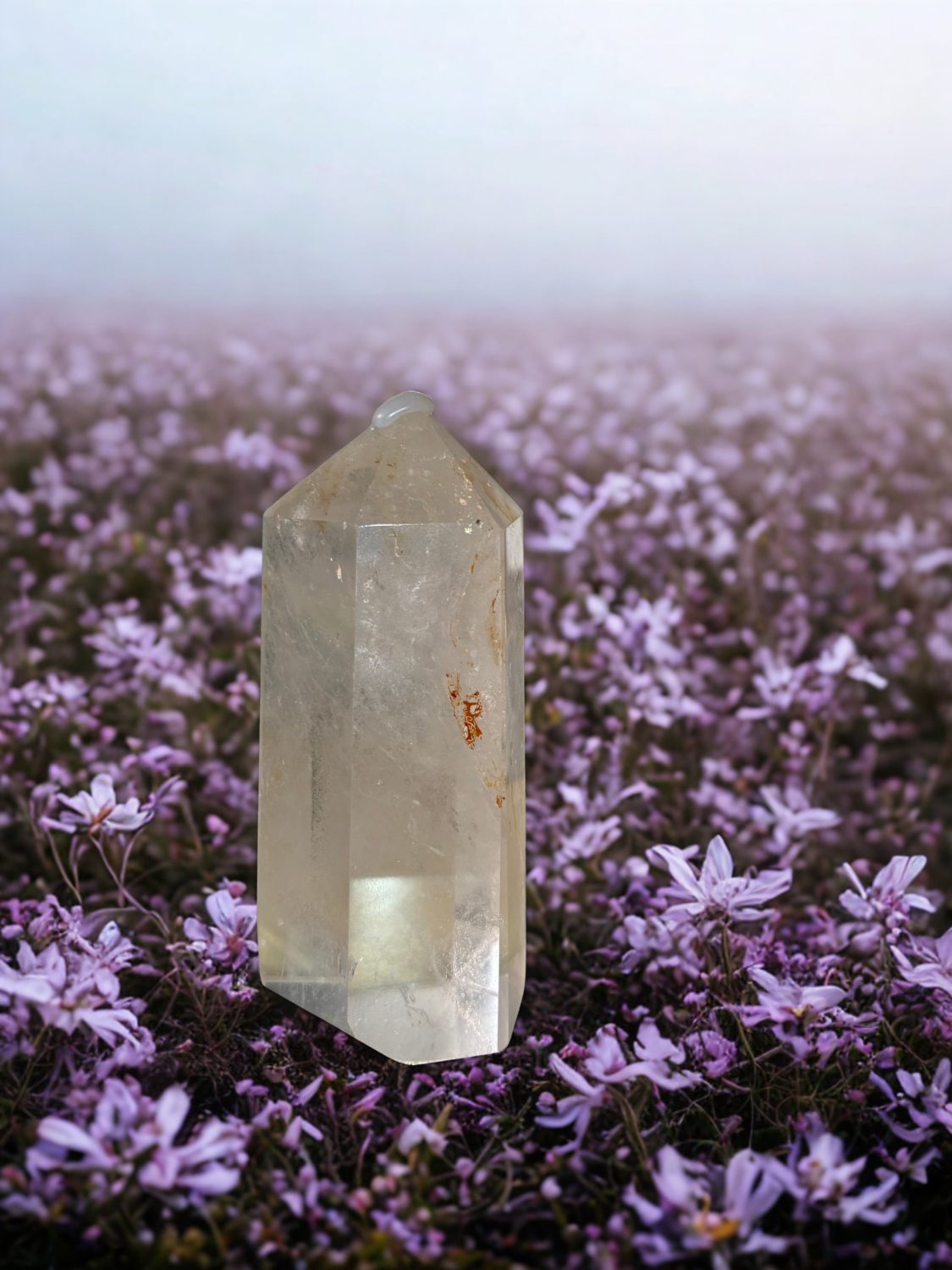 Clear quartz with golden healer Clear quartz with golden healer