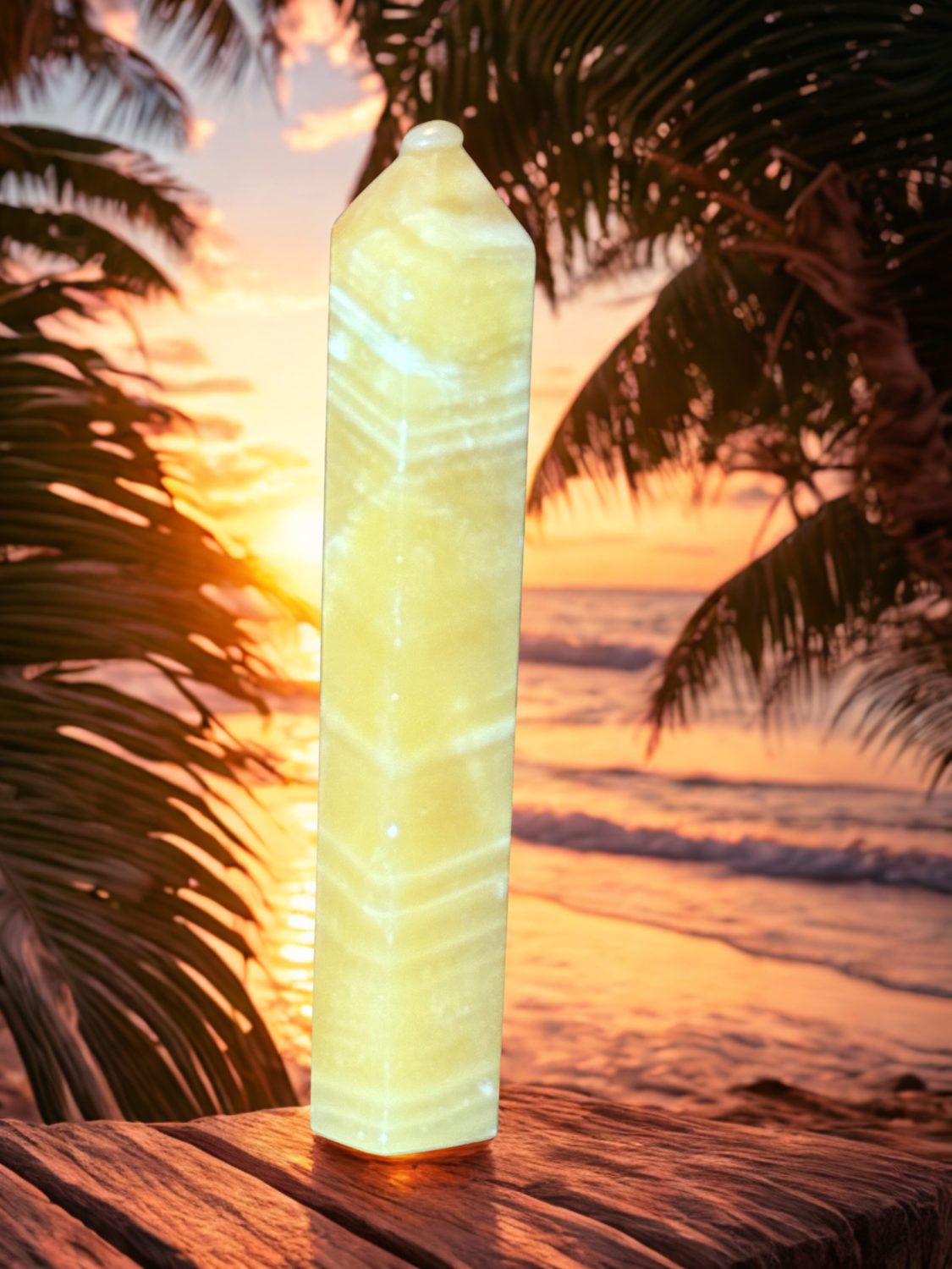 Honey calcite tower Honey calcite tower