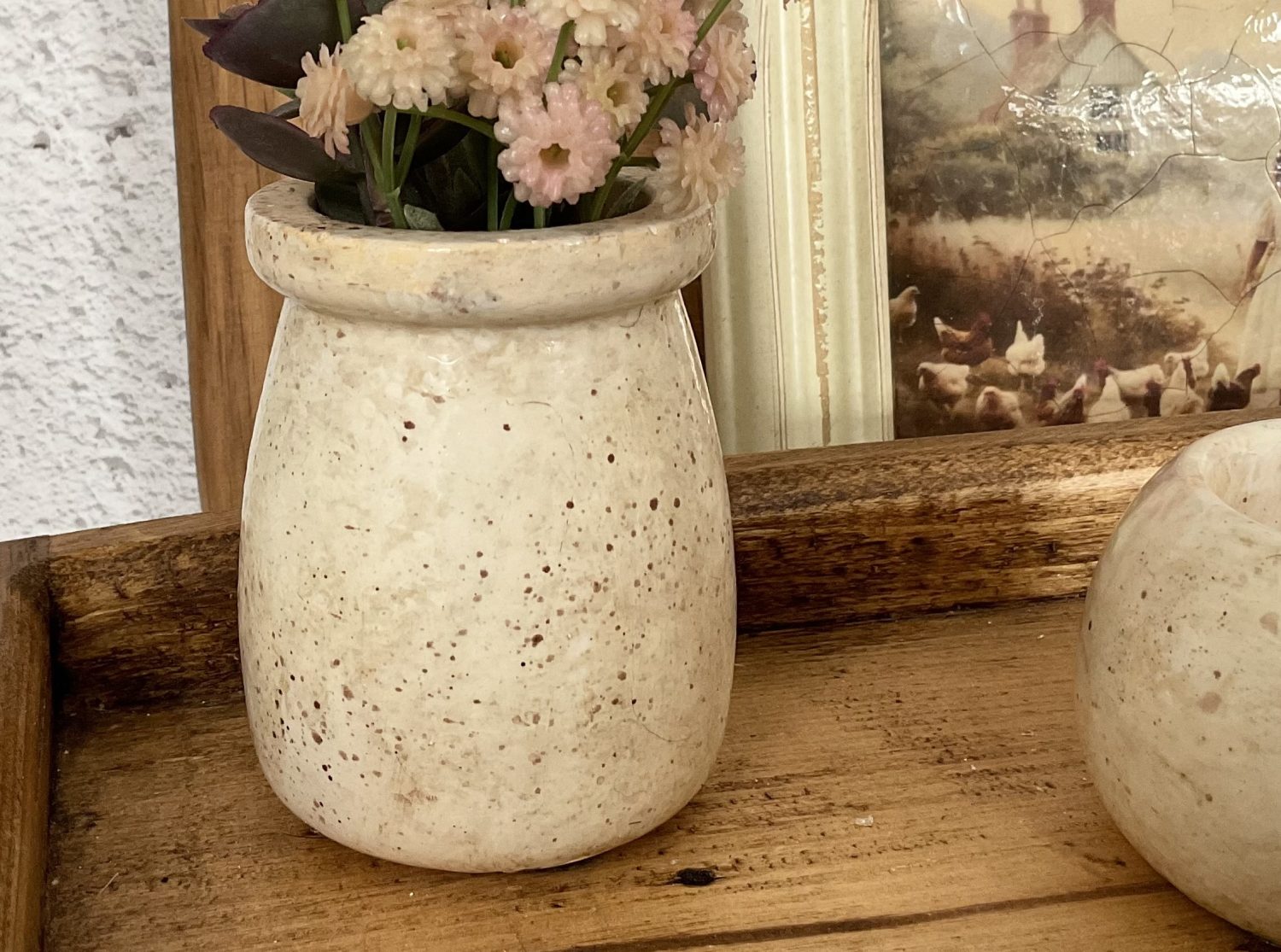 Pot with Florals & Tealight Holder, Gift, Home Decor Pot with Florals & Tealight Holder, Gift, Home Decor