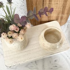 Pot with Florals & Tealight Holder, Gift, Home Decor 3 Pot with Florals & Tealight Holder, Gift, Home Decor 3