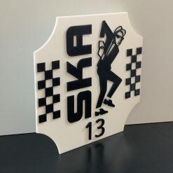 Personalised SKA 3D Rudeboy House Door Sign Plaque With Number / Name 2