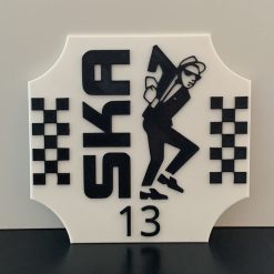 Personalised SKA 3D Rudeboy House Door Sign Plaque With Number / Name 1