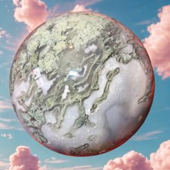 Moss agate sphere