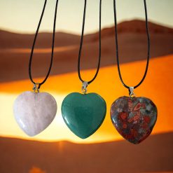 Brecciated jasper heart necklace