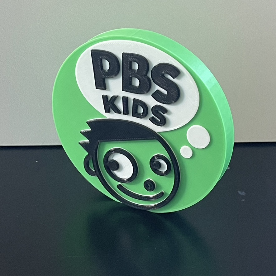 PBS Kids Logo 3D plaque Shelf / Desk Ideal Autistic Autism ADHD Sensory Gift PBS Kids Logo 3D plaque Shelf / Desk Ideal Autistic Autism ADHD Sensory Gift