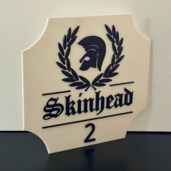 Personalised SKA 3D Skinhead House Door Sign Plaque With Number / Name 2