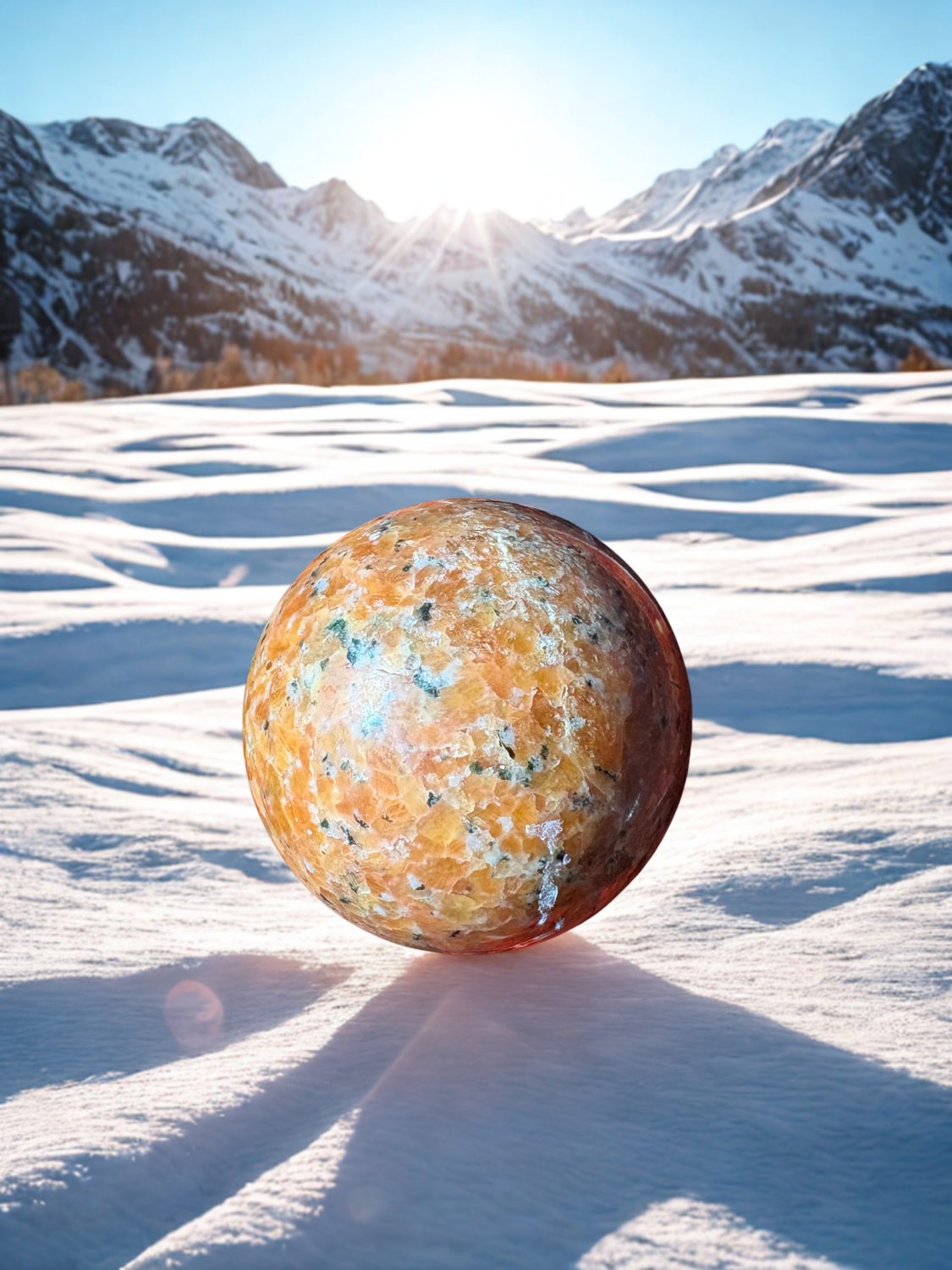 Red calcite sphere Red calcite sphere