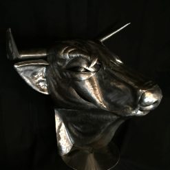 Hand Forged Steel Bull Head Sculpture: Apis Legend, Fine Art 4 Hand Forged Steel Bull Head Sculpture: Apis Legend, Fine Art 4