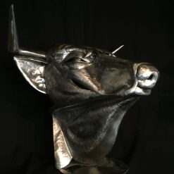 Hand Forged Steel Bull Head Sculpture: Apis Legend, Fine Art 5 Hand Forged Steel Bull Head Sculpture: Apis Legend, Fine Art 5
