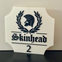 Personalised SKA 3D Skinhead House Door Sign Plaque With Number / Name