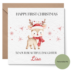 Personalised Christmas Card for Daughter