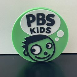 PBS Kids Logo 3D plaque Shelf / Desk Ideal Autistic Autism ADHD Sensory Gift