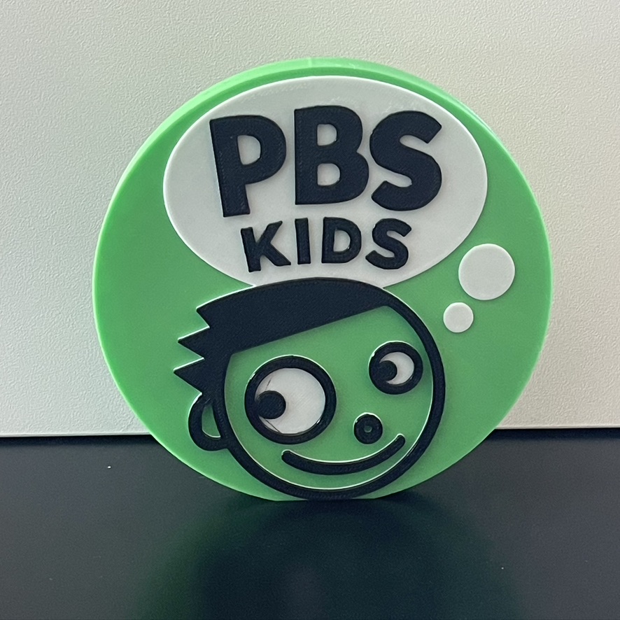 PBS Kids Logo 3D plaque Shelf / Desk Ideal Autistic Autism ADHD Sensory Gift PBS Kids Logo 3D plaque Shelf / Desk Ideal Autistic Autism ADHD Sensory Gift
