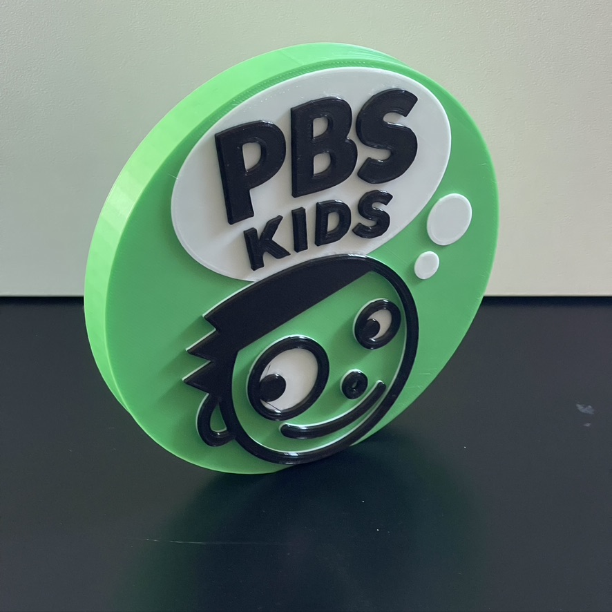 PBS Kids Logo 3D plaque Shelf / Desk Ideal Autistic Autism ADHD Sensory Gift PBS Kids Logo 3D plaque Shelf / Desk Ideal Autistic Autism ADHD Sensory Gift