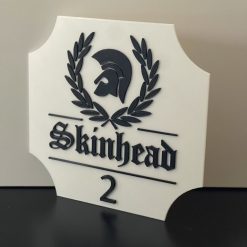 Personalised SKA 3D Skinhead House Door Sign Plaque With Number / Name 1