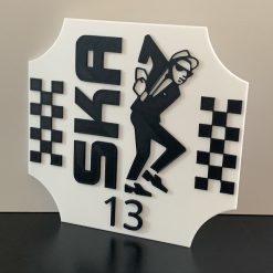 Personalised SKA 3D Rudeboy House Door Sign Plaque With Number / Name