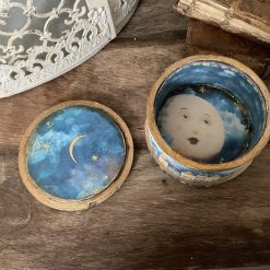 Moon & Stars Trinket Pot, Decoupaged Gift 2