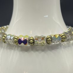 Stacker - AB Faceted Glass Barrel Bracelet