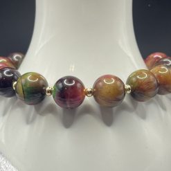 Marbled Flower Tiger’s Eye Bracelet