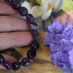 Amethyst Tumble Stone Stretch Bracelet 2 Amethyst Tumble Stone Stretch Bracelet 2
