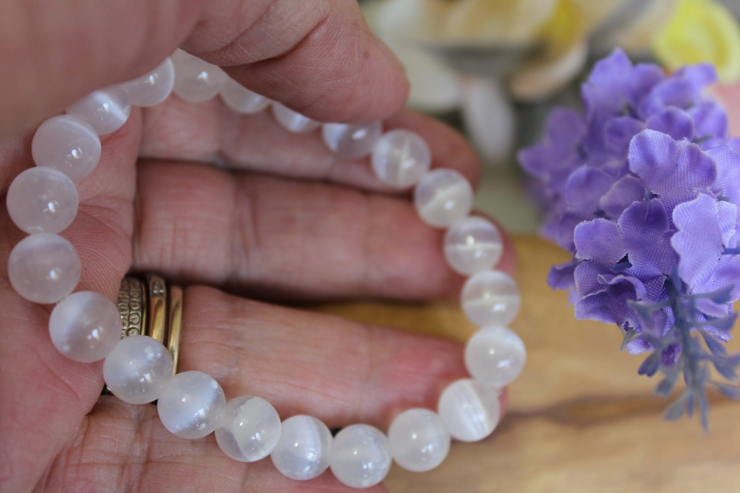 Selenite Stretch Bracelet Selenite Stretch Bracelet