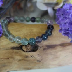 Rainbow Fluorite Stretch Bracelet 1