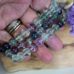 Rainbow Fluorite Stretch Bracelet 4