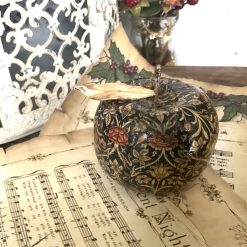William Morris Apple Paperweight, Decorative Decoupaged Ornament