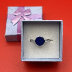 S925, adjustable, silver, lapis lazuli ring